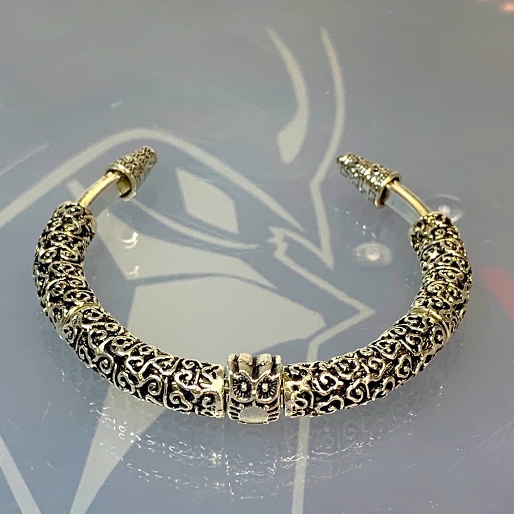 FILIGREE OWL BANGLE 5cm diameter